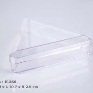 علبة بلاستيك مثلث ( سعة جم )H266-CLEAR(7785)